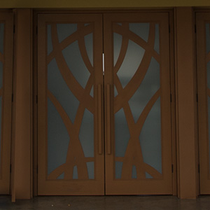 Entrance doors to IMAX theatre