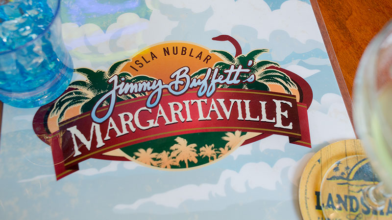 Menu of Jimmy Buffett's Margaritaville