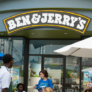 Sign outside Ben & Jerry's