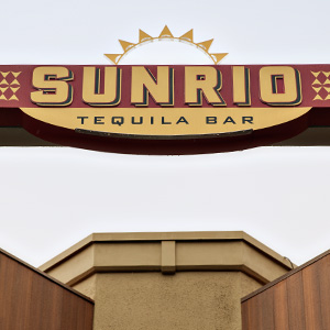 Sign above Sunrio Tequila Bar