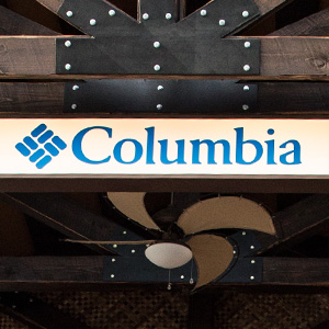 Sign at Columbia store