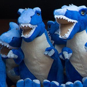 Stuffed blue dinosaur toys
